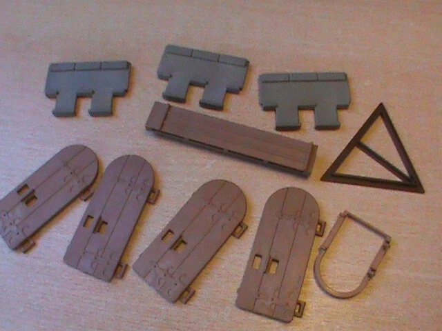 Lot elements de construction maison musee medieval Playmobil 5