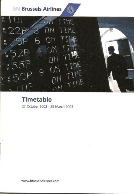 Airline Timetable - SN Brussels - 27/10/02 - S