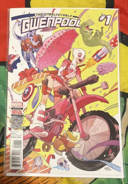 The Unbelievable Gwenpool #1 2016 Marvel Comics Sent In A Cardboard Mailer