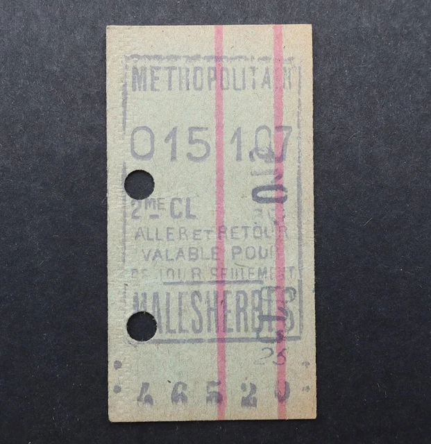 ANCIENNE CARTE HEBDOMADAIRE Métro station EMILE ZOLA 96184 Railway