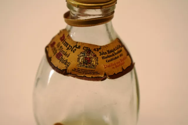 Vintage Dimple Old Blended Scotch Whisky Bottle Miniature Sample Advertising "8 3