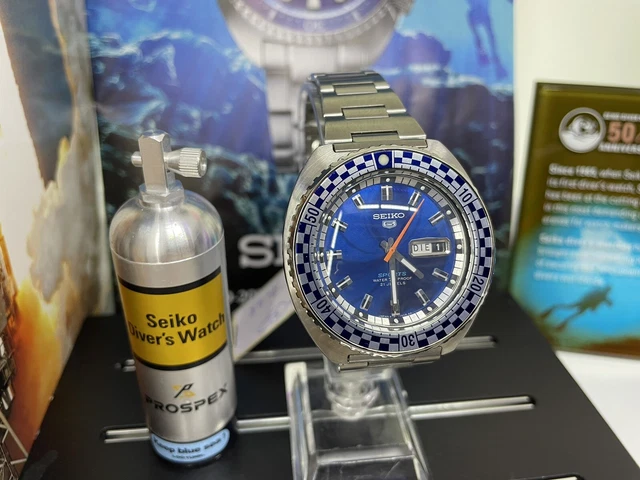 Vintage seiko automatic  divers Rally 6119 7173  Blue Dial Serviced /Refurbished