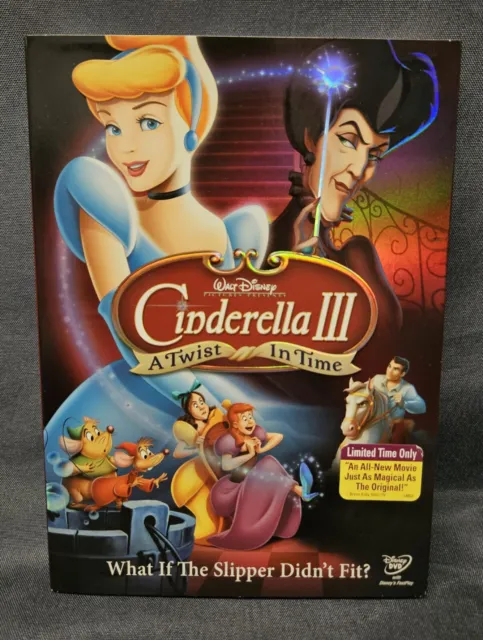 NEW! SEALED! Cinderella III: A Twist in Time (DVD, 2007) w/Slipcover Disney