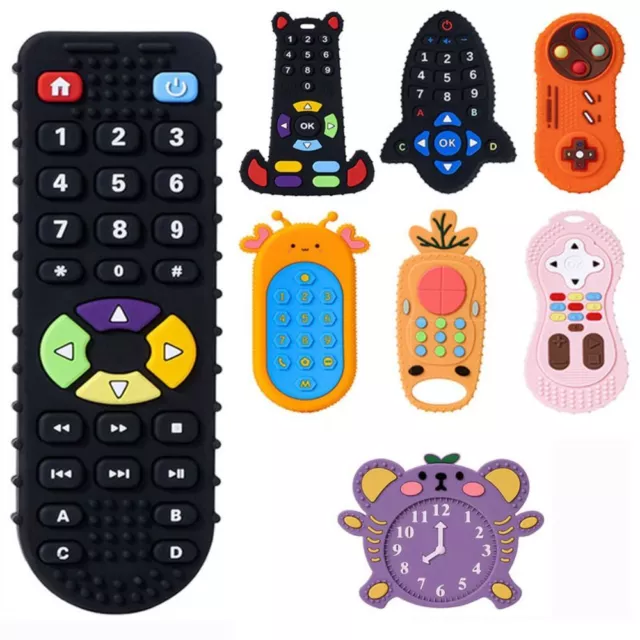 Kids Sensory Educational Remote Control Shape Teether Teether Toys  Baby