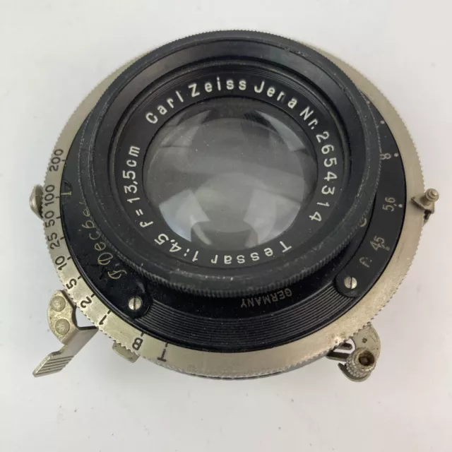 Carl Zeiss Jena Tessar 13.5cm 135mm F4.5 on F Deckel-Muchen Compur Shutter