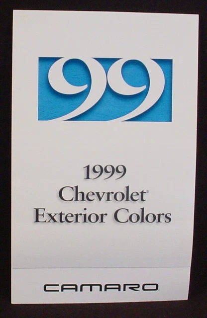 1999 CHEVROLET CAMARO Paint Color Chip Brochure - Original $9.95 - PicClick
