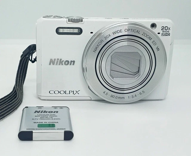 NIKON COOLPIX S7000 Camera 16MP 20x Optical Zoom White From Japan