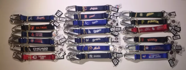 Wristlet Lanyard Keychain MLB Baseball 9 Key Ring Pick Your Team Souvenirs Tampa Bay Rays