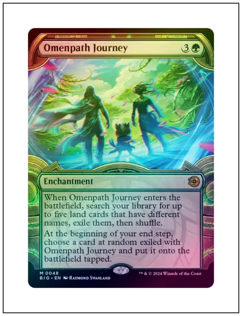 1x Omenpath Journey, Showcase Foil, Outlaws - Big Score, MTG NM