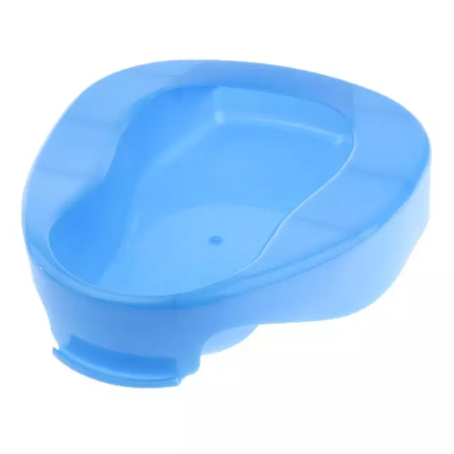 Bassin de lit épais et ferme, pot lisse et profilé pour patients âgés, bleu