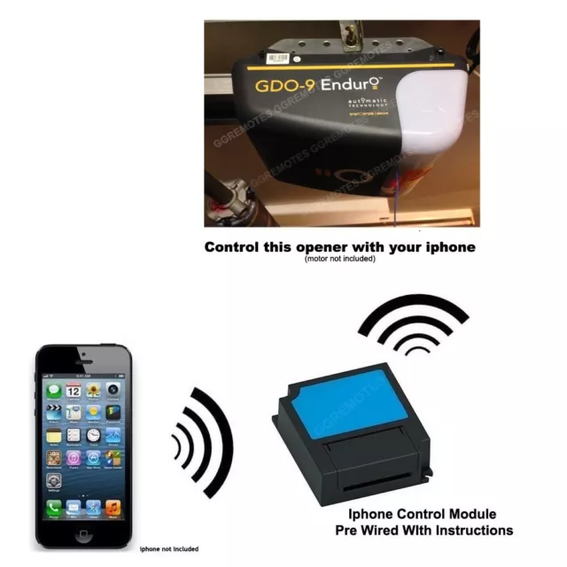 Iphone Remote Control Your ATA Enduro GDO-9 GDO-9V1 GDO-9V2 Garage Door Opener