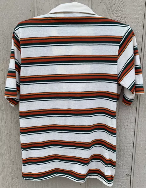 vintage JC Penney striped polo shirt 70s early 80s surf skate hippy M 2