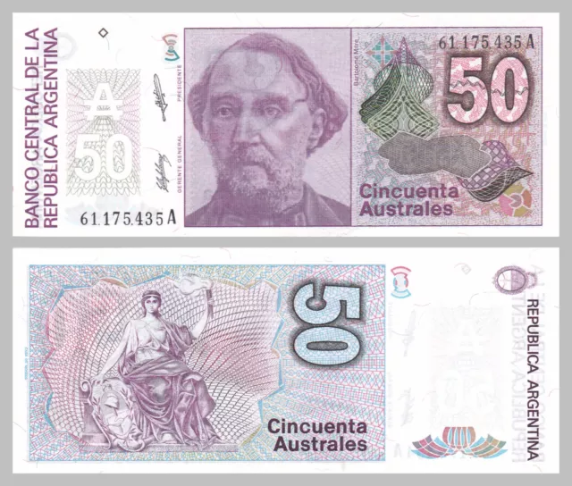 Argentina/Argentina 50 Australes 1985-1989 p326b sign2 uncirculated