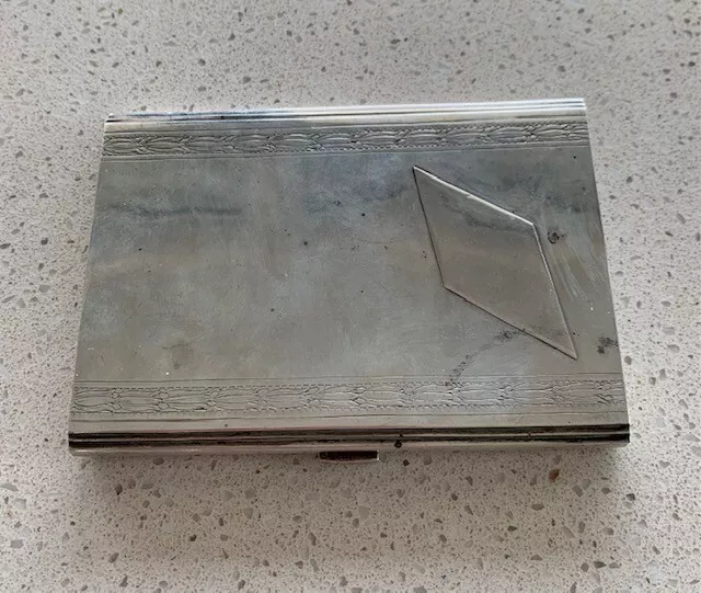 Vintage Silver (Likely Russian) Cigarette Case - Hallmark 84