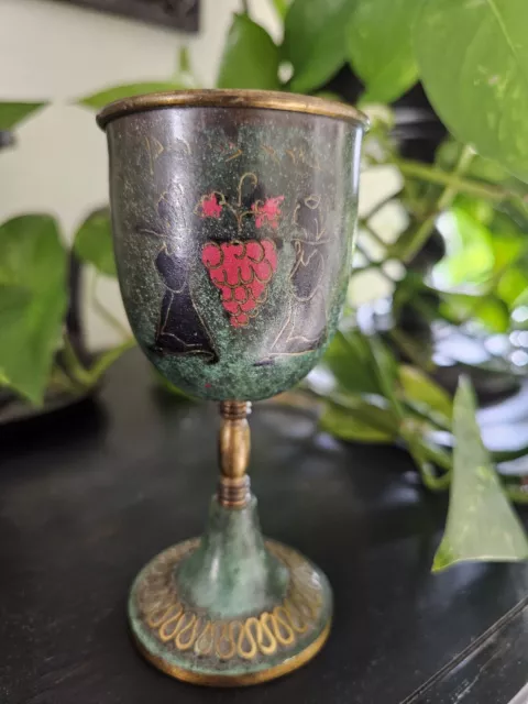 Israel Hakuli Hand Painted Goblet-Sabra
