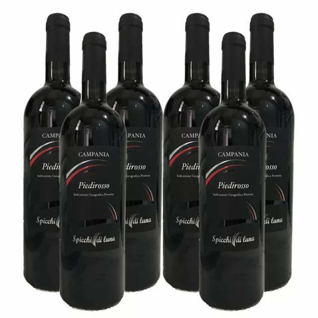 Vino Rosso Campania PIEDIROSSO IGP 6Bottiglie da 750ml