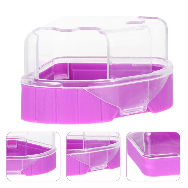 2 piezas casa de baños hámster con baño de chinchilla transparente sauna inodoro pequeño
