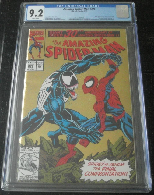 Marvel Comics The Amazing Spider-Man #375 Gold Variation CGC Encapsulated 9.2