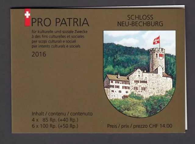 SCHWEIZ Markenheft Nr. 0-184 Pro Patria (2016) postfrisch/**