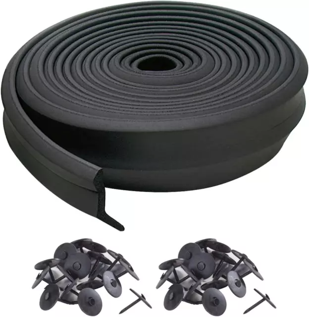 MD Building Products 03749 16 Ft. Black Rubber Garage Door Bottom Seal