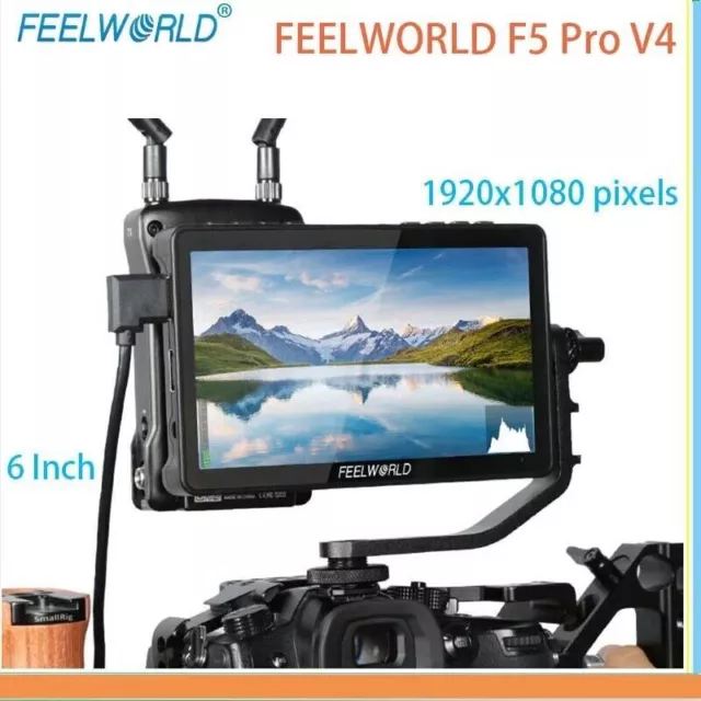 FEELWORLD F5 Pro V4 6" Touch Screen Camera Field Video Monitor HDMI 3D LUT 4K