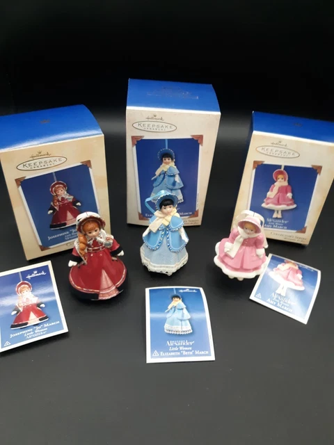 Hallmark Keepsake Madame Alexander Little Women Ornaments Lot of 3 Jo Amy Beth Hallmark Keepsake Madame Alexander Little Women Ornaments Lot of 3 Jo Amy Beth