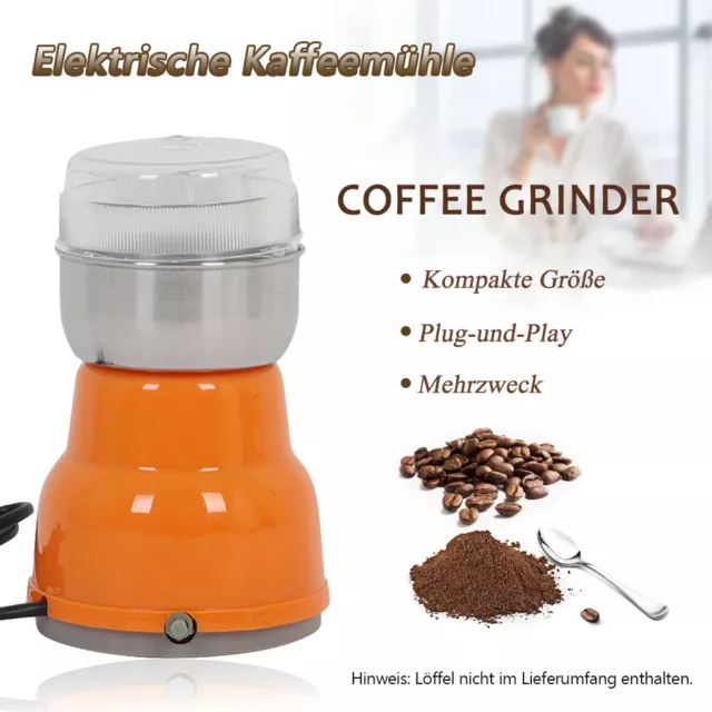 Kaffeemühle Elektrische Gewürzmühle 120W für Kaffeebohnen Nüsse Gewürze Getreide