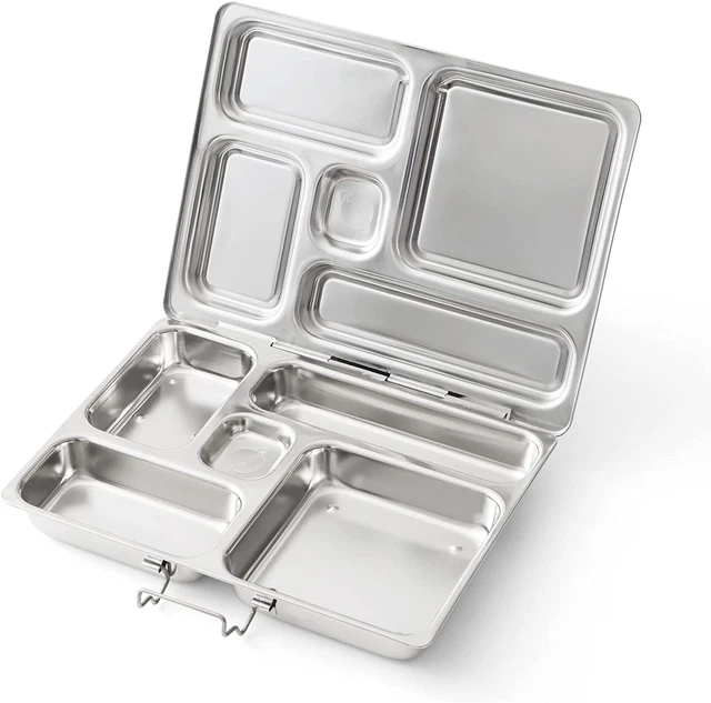 Planetbox ROVER Classic Stainless Steel Bento Lunch Box with 5 Compartments for