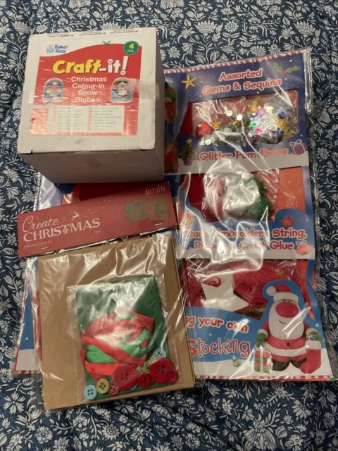 Baker Ross Christmas Craft Bundle For Kids. Brand New X3