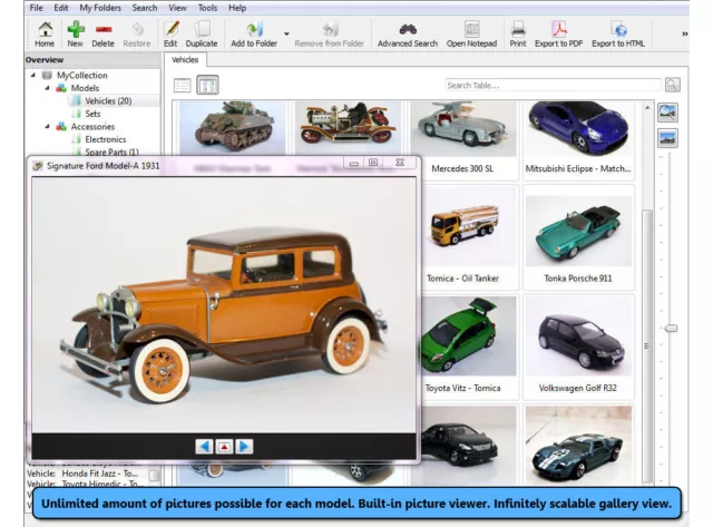 Stecotec Model Car Collector Pro: Inventory Software for Your Diecast Collection 2