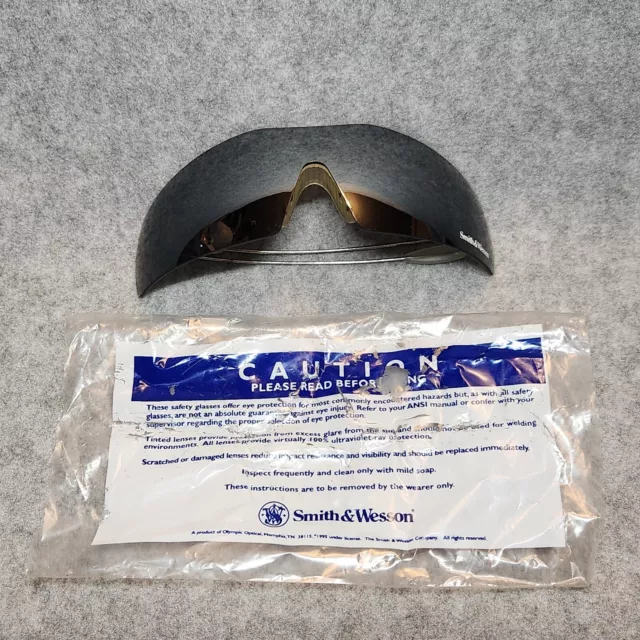 Smith & Wesson 19853 PHANTOM Safety Sunglasses Smoke Polycarbonate Lens RIMELESS