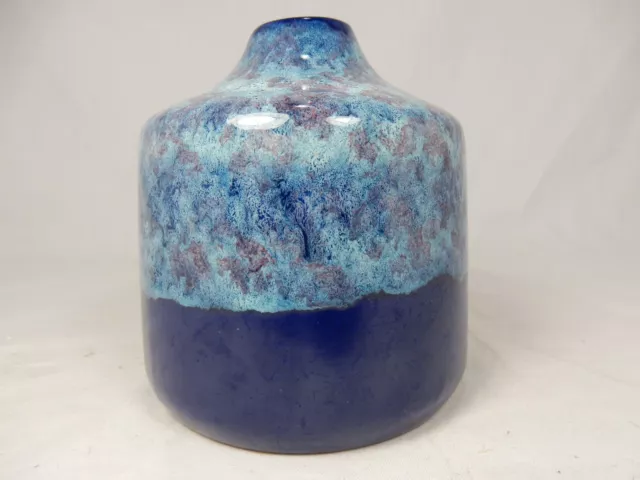 Beautiful glazed 70´s design VEB  STREHLA pottery Keramik vase GDR 11,5 cm