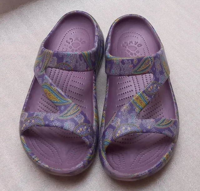 Dawgs Sandals Womens Size 6 EU 36 Paisley Support Flip Flop Sandals GUC