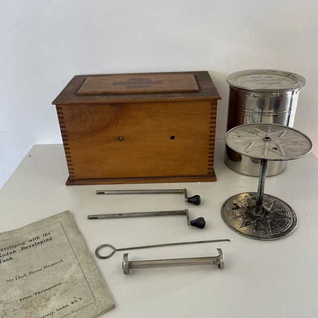 Tanque de desarrollo de película de bolsillo KODAK con libro de instrucciones original + caja (J)