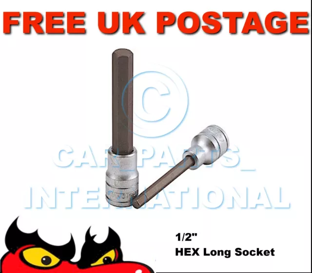 TENG TOOLS 1/2" Hex S2 Long Socket Bit 5mm - 12mm