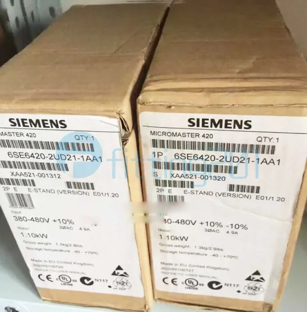 1PC Siemens Inverter 6SE6420-2UD21-1AA1 MM420/380V/1.1KW New