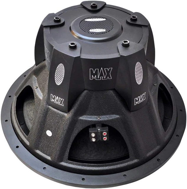 15In Car Subwoofer Speaker - Black Non-Pressed Paper Cone, Stamped Plastic Baske