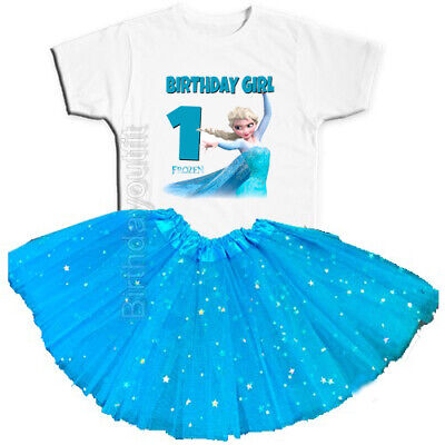 Frozen Elsa Party 1st Birthday Tutu Outfit Personalized Name option