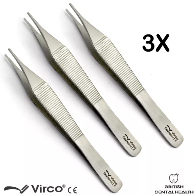 Adson Pincettes Tissue Forceps Cranté Pointe Chirurgie Dentaire Acier Inoxydable