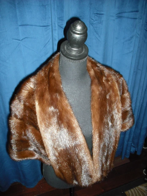 Marilyn Monroe Owned &Worn brown mink stole Monogrammed Sydney Guilaroff