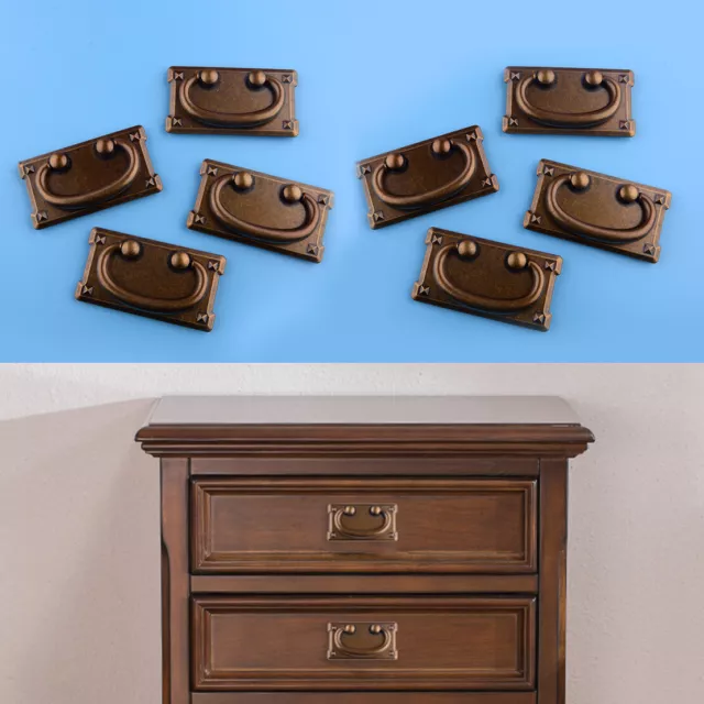8pcs 3" Rustic Antique Bronze Kitchen Cabinet Drawer Hardware Pull Handle