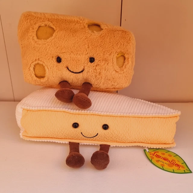 NEW JELLYCAT SWISS Cheese And Brie Cheese Amuseable Bundle £149.99