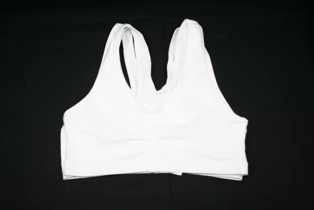 915B1 Barely There X570 2-Pack Cotton Active Racerback Bra MD White (NWD)