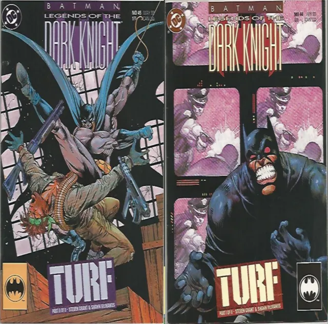 Batman Legends of The Dark Knight #45 & 46 (1993) Turf Lot of 2 comics D.C.