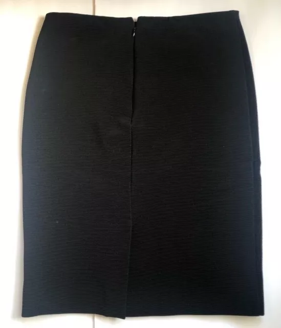 **Sold Out Style** Nanette Lepore Ribbed Knit Ottoman Skirt Black Size 12 2