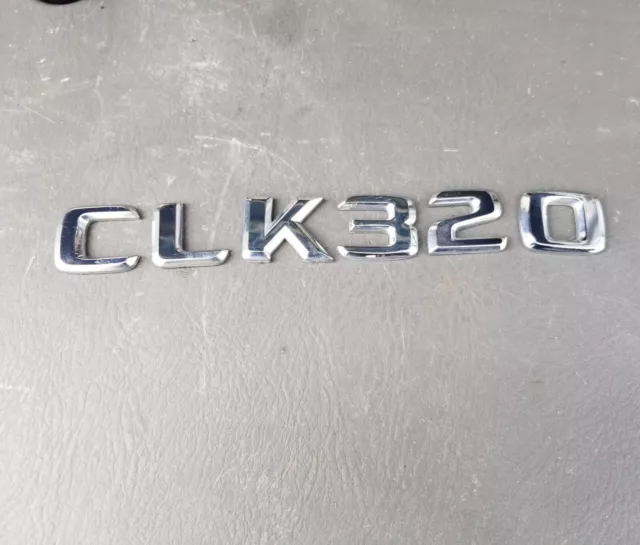 1998-2009 Mercedes CLK320 Emblem Logo Letters Badge Trunk Rear Chrome OEM C19