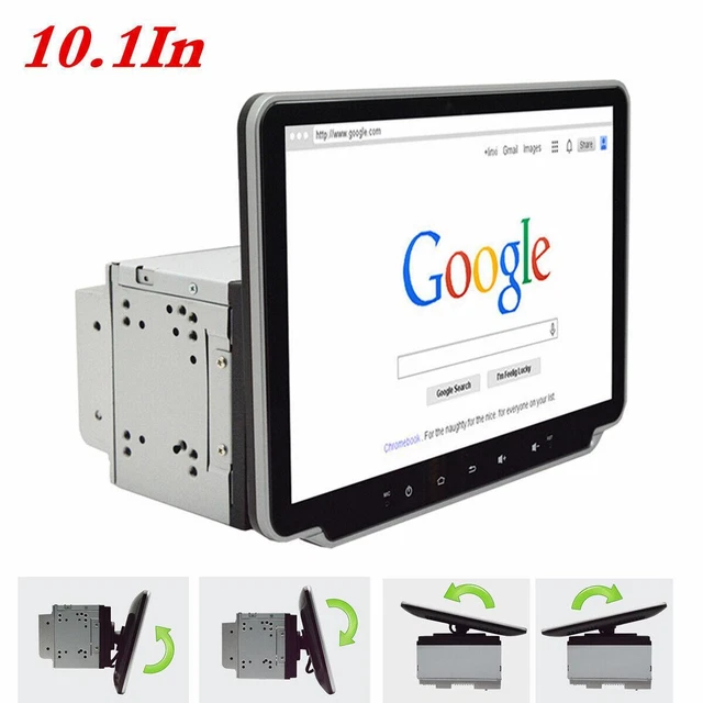 MP5 Player Stereo 10.1in 2DIN Car Radio Android 9.1 Quad Core GPS 16G Rotatable
