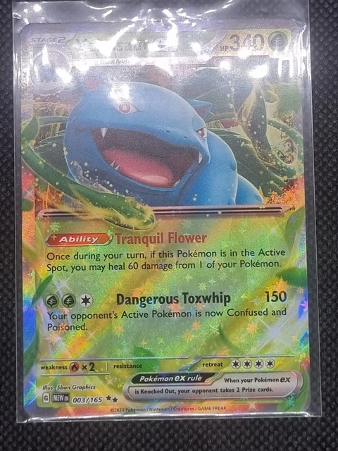 POKÉMON TCG VENUSAUR ex Scarlet & Violet - 151 003/165 Holo Double