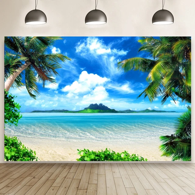 Fondo Tropical Hawaiano De 1.5m X 2m – La Fiesta Perfecta Para Tu Playa Interior