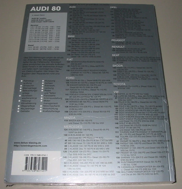 Reparaturanleitung Audi 80 + Avant Typ B4 8C Benzin Ab August